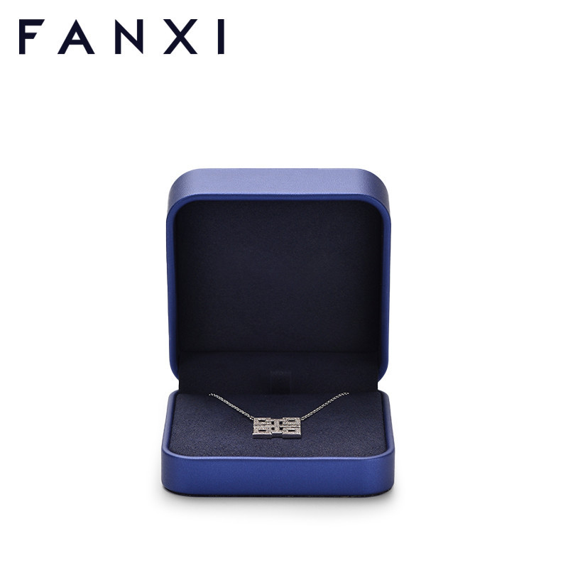 FANXI factory customize logo colour leather jewelry pendant box