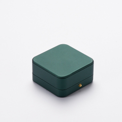 FANXI factory customize logo colour green leather jewelry packaging box