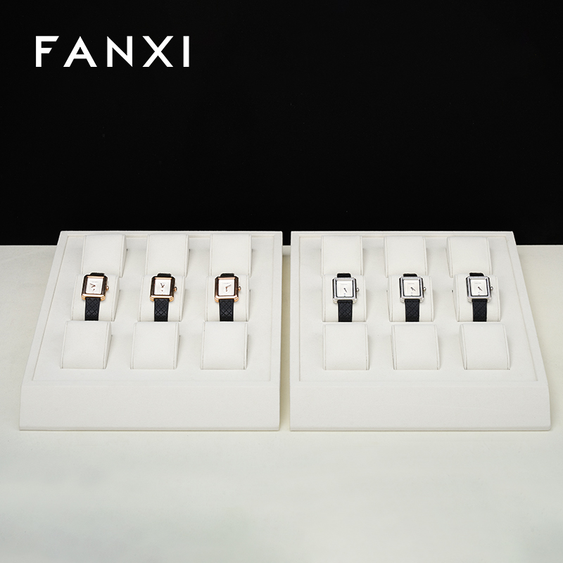 FANXI fashion beige microfiber watch display