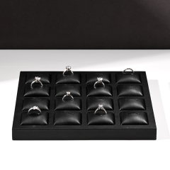 FANXI factory custom black PU leather jewelry display