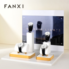 FANXI luxury white colour baking paint watch holder with background