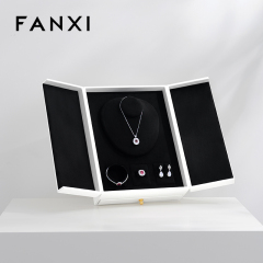 FANXI high quality white leather jewelry box with logo