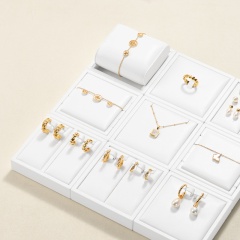 FANXI custom colour white leather jewelry display set