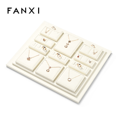 FANXI wholesale beige microfiber display for jewelry