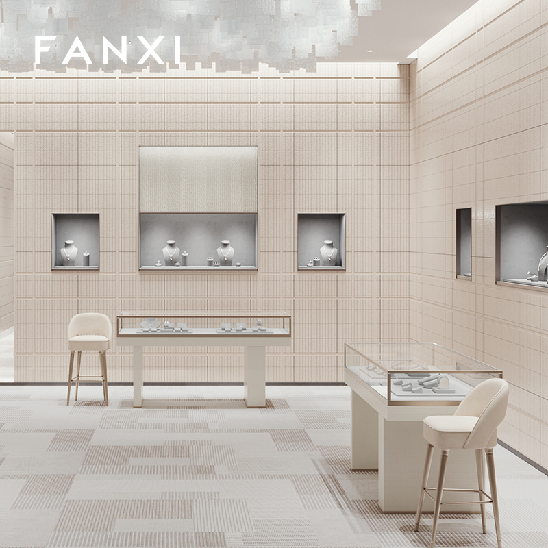 FANXI wholesale grey micofiber jewellery display stand