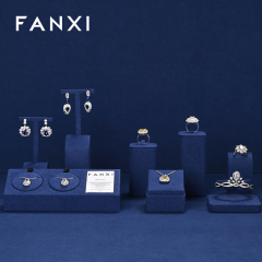 FANXI new arrival blue microfiber jewellery hanger