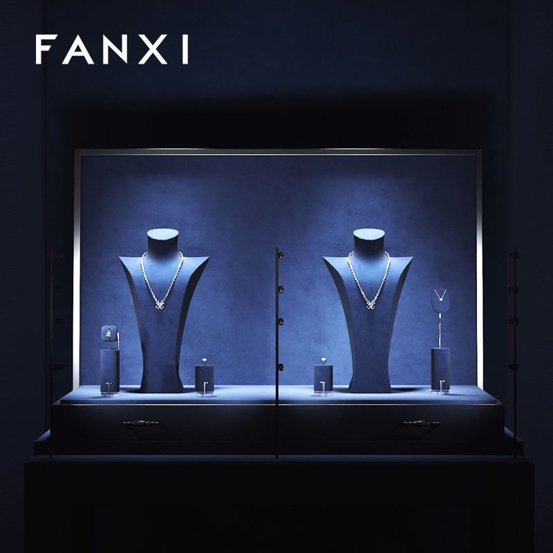 FANXI hot sale microfiber jewelry display stand necklace
