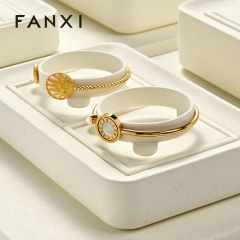 FANXI wholesale cream microfiber stand for jewelry