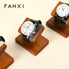 Fanxi high end black solid wood microfiber watch display stand