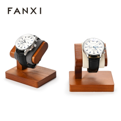 Fanxi high end black solid wood microfiber watch display stand