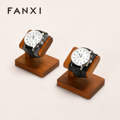 Fanxi high end black solid wood microfiber watch display stand