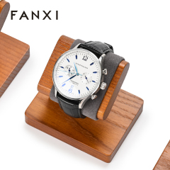 Fanxi high end black solid wood microfiber watch display stand