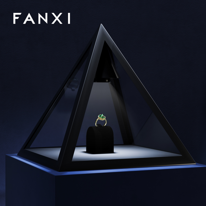 FANXI luxury Black gun jewelry display cabinet