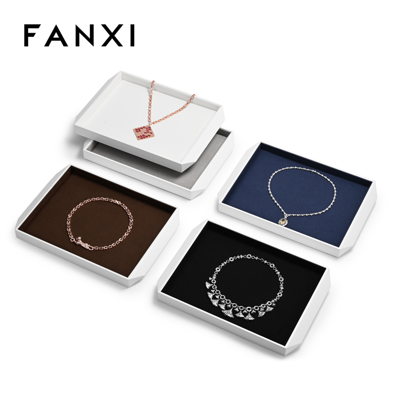 FANXI custom Multiple colors available Microfiber jewellery tray display