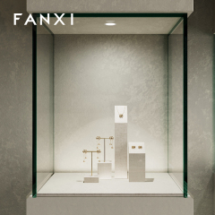 FANXI high quality Beige linen luxury jewelry display stand