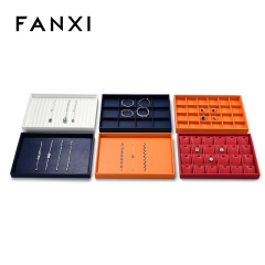 FANXI custom Multiple colors available leather stackable jewelry trays