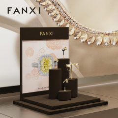 FANXI fashion Brown Microfiber jewelry display stand set