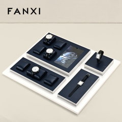 FANXI wholesale Blue metal luxury watch display stand