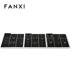 FANXI wholesale Black Microfiber Metal necklace display