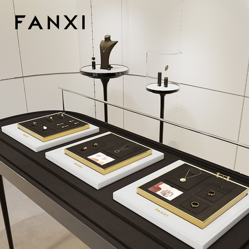 FANXI wholesale Brown Paint and metal jewelry display