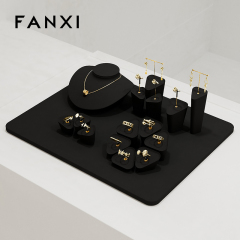 FANXI fashion Black Microfiber jewellery earring display