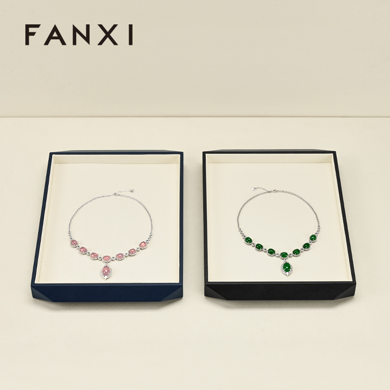 FANXI wholesale Multicolored Microfiber and PU jewelry display trays