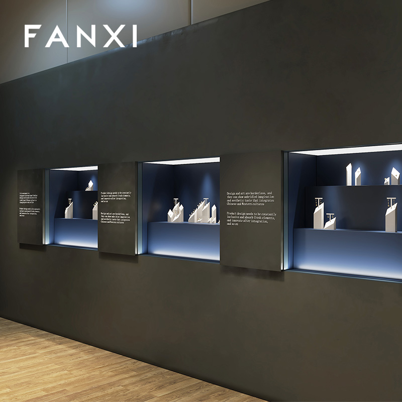 FANXI factory Beige Microfiber jewelry presentation