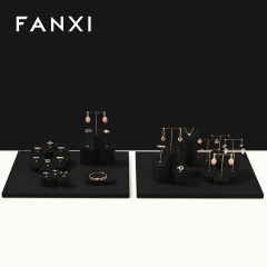 FANXI new arrival Black Microfiber earring display