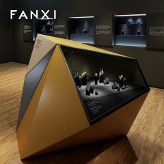 FANXI luxury black microfiber jewelry display rack