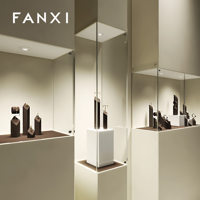 FANXI hot sale Brown Microfiber jewellery display set