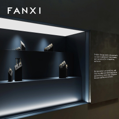 FANXI luxury black microfiber jewelry display rack