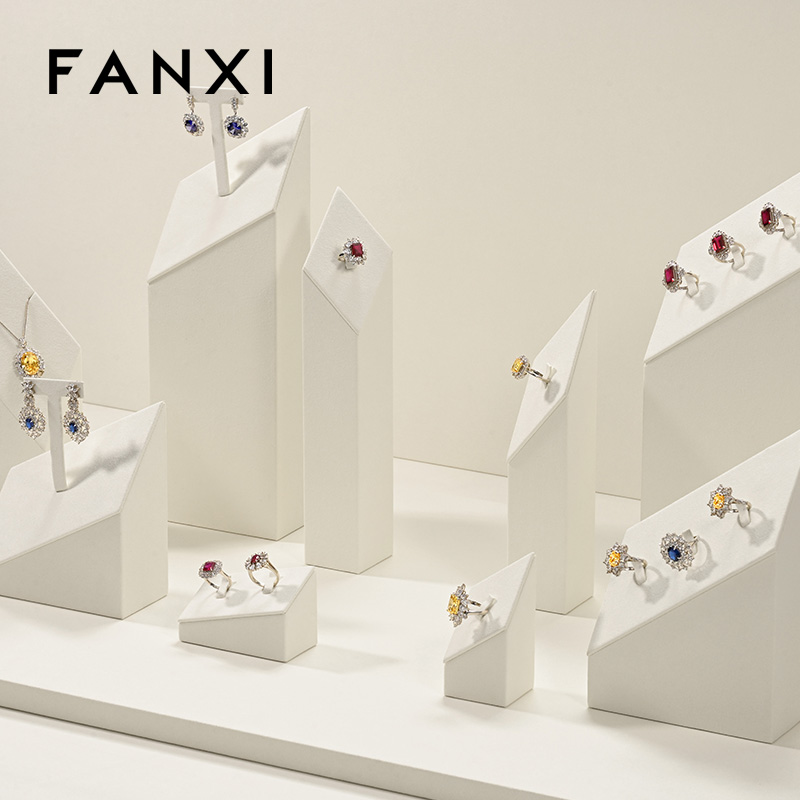 FANXI factory Beige Microfiber jewelry presentation