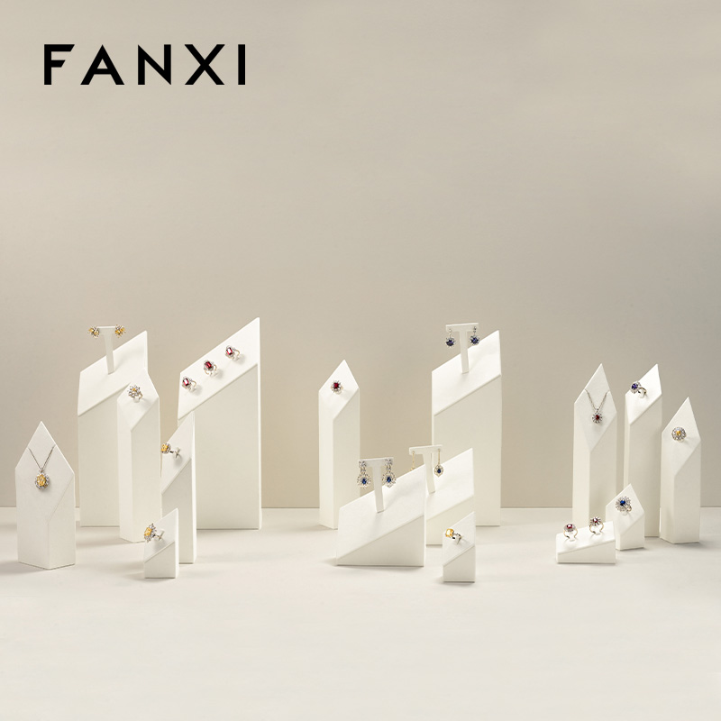 FANXI factory Beige Microfiber jewelry presentation