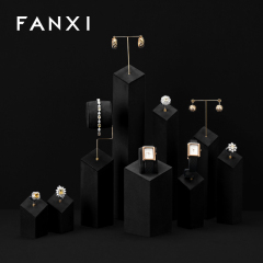 FANXI high end Black Microfiber Jewelry Display earring holder