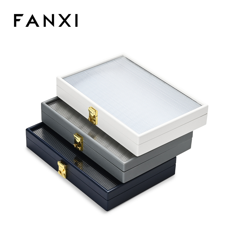 FANXI factory Multiple colors available PU leather Microfiber Jewelry case