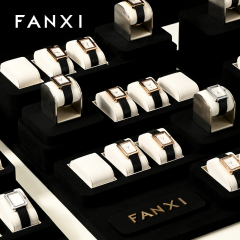 FANXI high end Black Microfiber luxury watch box