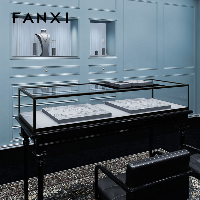 FANXI custom Belge Microfiber jewellery tray display