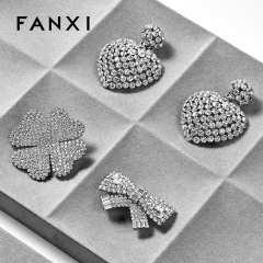 FANXI hot sale Beige Microfiber jewelry organizer trays