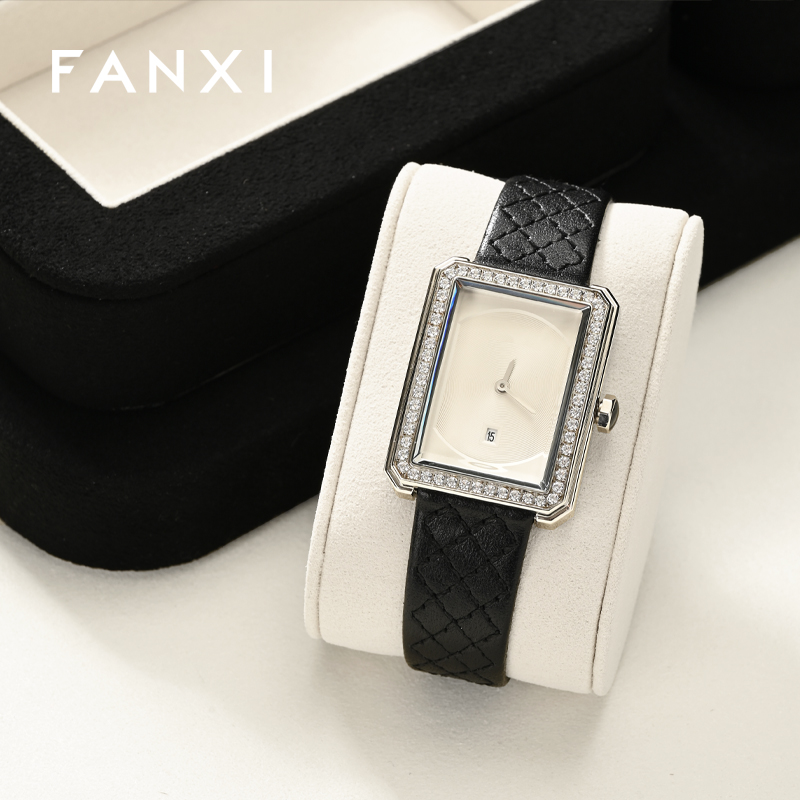 FANXI high end Black Microfiber luxury watch box