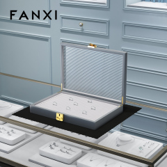 FANXI factory Multiple colors available PU leather Microfiber Jewelry case