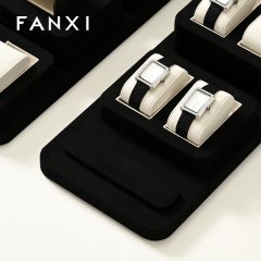 FANXI high end Black Microfiber luxury watch box