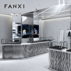 FANXI factory Black Leather metal jewelry presentation