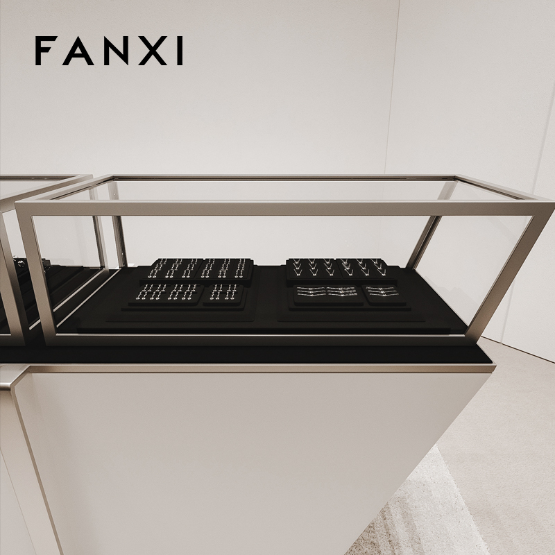 FANXI luxury Black Microfiber Jewelry display set series