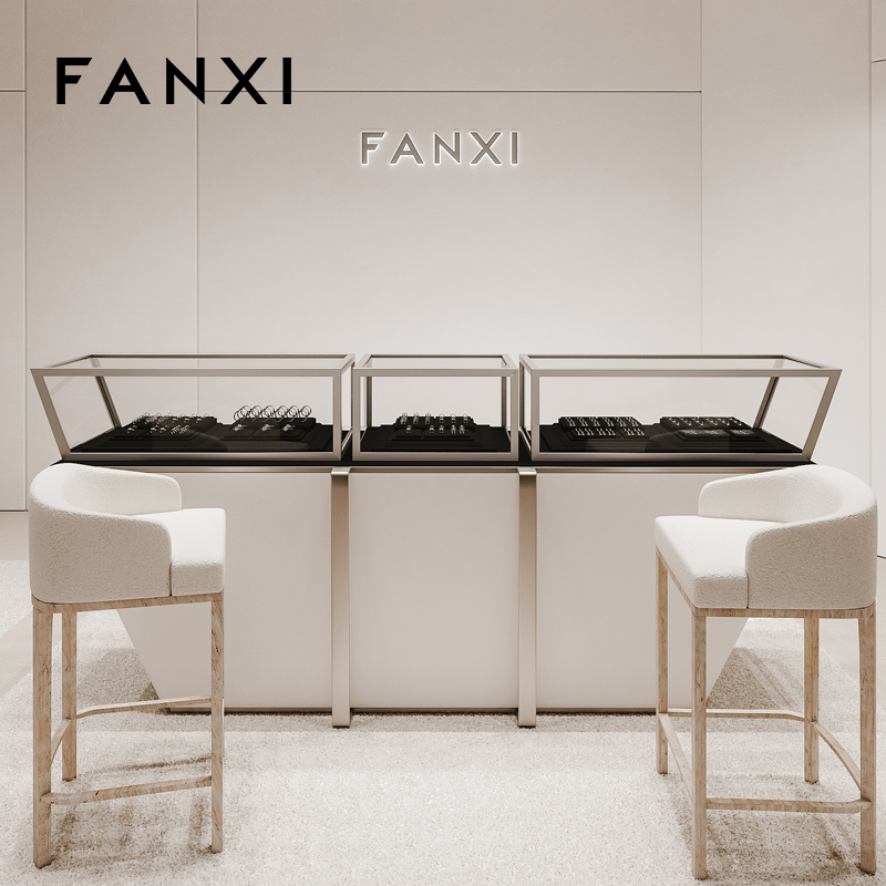 FANXI luxury Black Microfiber Jewelry display set series