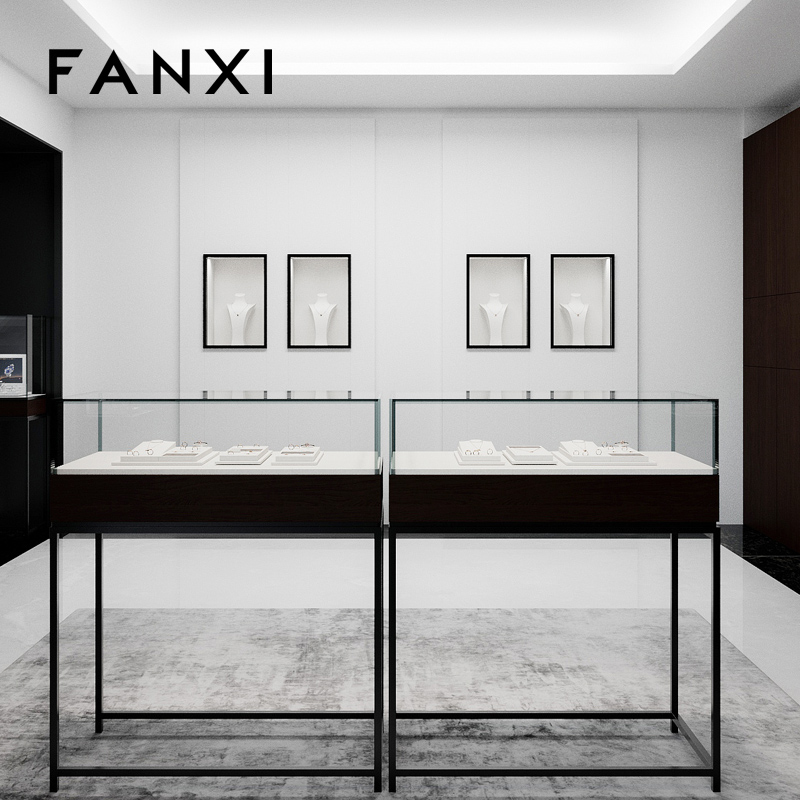 FANXI high end White PU leather display for jewelry