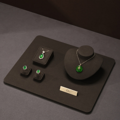 FANXI fashion Brown Microfiber Jewelry display set series