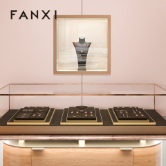 FANXI custom Brown Metal Microfiber luxury jewellery display