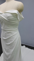 WT2268 Stretch Crepe Fit & trumpet bridal dress