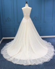WT4687 Lovely new lace Tulle Aline, Sweet heart V-waist line