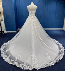WT4742 Cat ear neckline, luxury lace beading sparkle gown